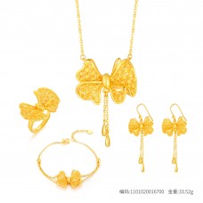 足金曼妙蝴蝶結套裝